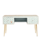 Handmade Bone Inlay Moroccan Motif Design Light Green Cosole Table Desk Furniture For Home Decor Purpose