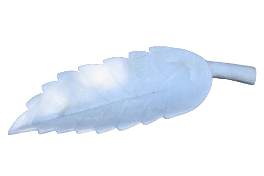White Marble Leaf Bowl For Festival Christmas New Year Home Office Place Decor Center Table Showpiece