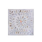 Handmade Antique Mother Of Pearl Floral Jewelery Box White