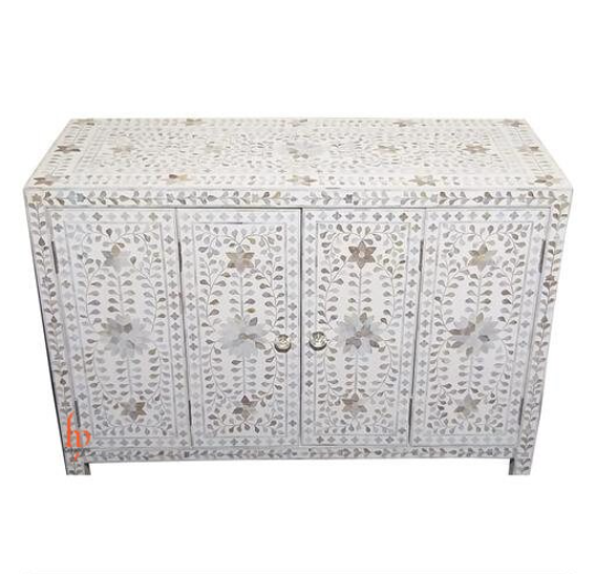 Handmade Beautiful Mother Of Pearl Inlay Buffet