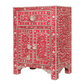 Personalized Handmade Mother Of Pearl Floral  Bedside Table with One Drawer