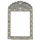 Antique Mother of pearl Mirror Frame Black Handmade Inlay Furniture Bone Inlay Mirror with Queens Crown Design