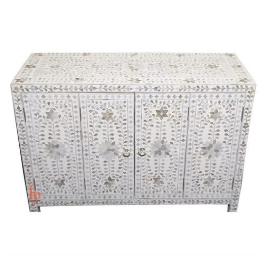 Handmade Beautiful Mother Of Pearl Inlay Buffet