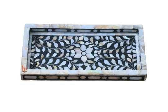 Handmade Mother Of Pearl Inlay Tray,Serving Tray,Decorative Tray Perfect Gift for any occasion