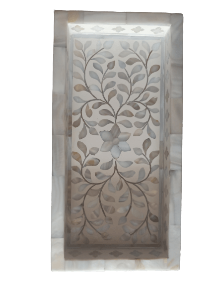 Handmade Mother of pearl inlay tray decorative serving  tray beautifully crafted  for home decor